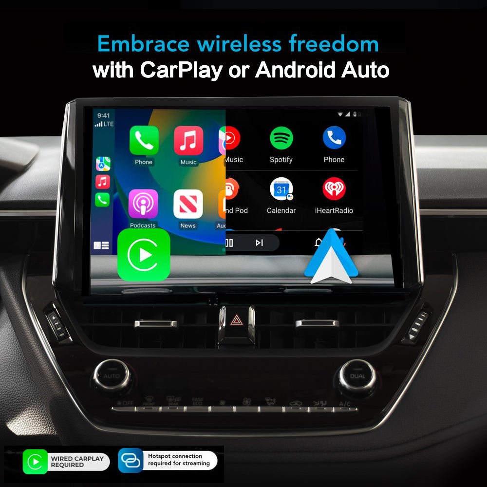 3-in-1 Wireless CarPlay & Android Ai Box with Wi-Fi and Bluetooth - Supports Netflix/ESPN/YouTube/Hulu and TF Card