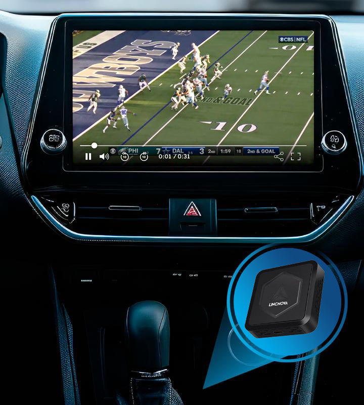 3-in-1 Wireless CarPlay & Android Ai Box with Wi-Fi and Bluetooth - Supports Netflix/ESPN/YouTube/Hulu and TF Card